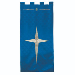 Maltese Jacquard Banner - Blue