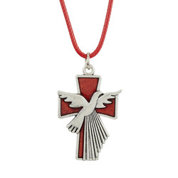 Confirmation Cross and Dove Pendant - 12/pk
