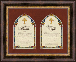 Pastor And Pasor's Wife- 17" X 14" Framed Wall Art