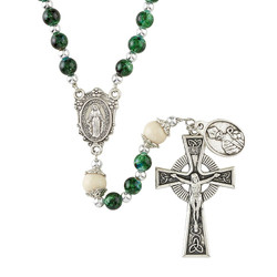 St. Patrick Irish Marbled Rosary - 6/pk