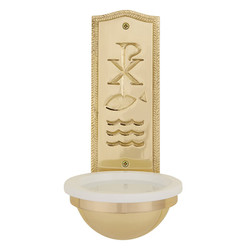 Chi Rho Holy Water Font (F3546)