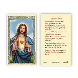 Sacred Heart Laminated Holy Card - 25/pk (800-1025)