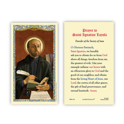 St. Ignatius Loyola Laminated Holy Card - 25/pk