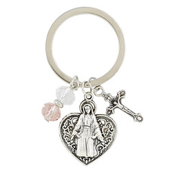 Madonna with Heart Key Chain - 12/pk