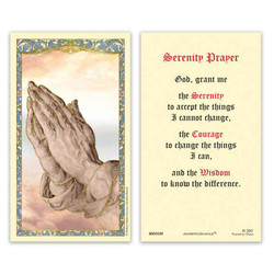 Praying Hands Laminated Holy Card - 25/pk