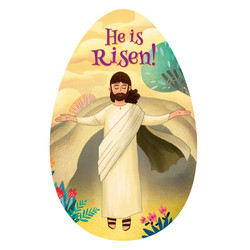 The Story of Easter Egg-Shaped Prayer Card - 50/pk