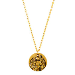 Saint Michael Coin Necklace