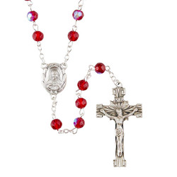 Prague Ruby Rosary (J7418)