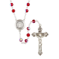 Prague Ruby Rosary (J7410)