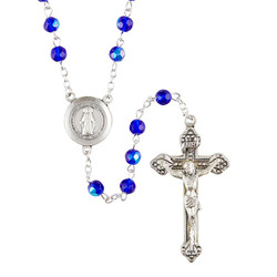 Prague Sapphire Rosary (J7405)