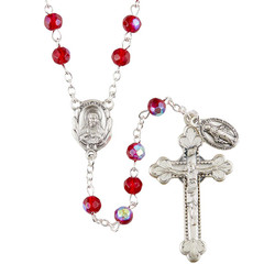 Prague Ruby Rosary (J7395)