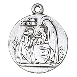St. Catherine Medal on Chain (JC-9188/1MFT)