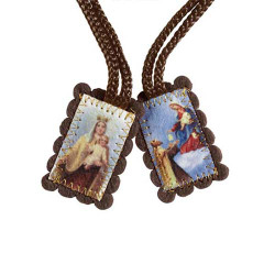 Small Brown Wool Scapular - 12/pk