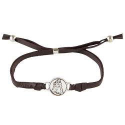 Faux Leather Scapular Bracelet