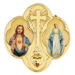 Sacred Heart & Miraculous Lapel Pin