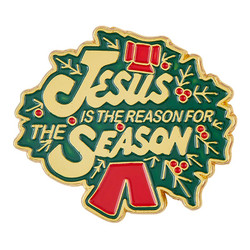 Jesus is the Reason for the Season Wreath Pin