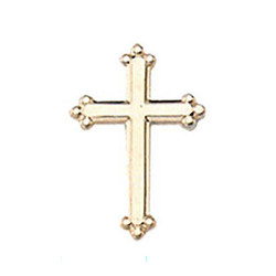 Budded Cross Lapel Pin  (BK-P10091)