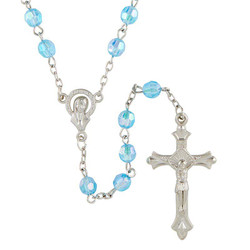 Light Blue Crystal Rosary