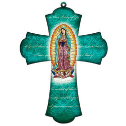 Our Lady Of Guadalupe Lasered Wall Cross (BK-12449)