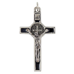 Black St. Benedict Crucifix - 12/pk