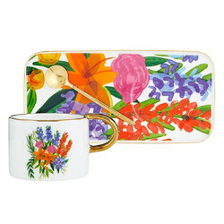 Mug, Tray & Spoon Set - Floral