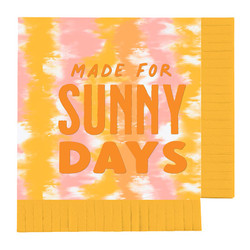 Fringe Beverage Napkins - Sunny Days - 6/cs