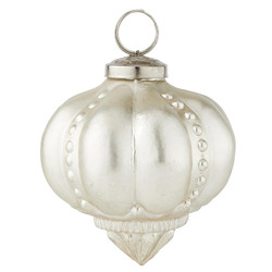 Sharp Matte Silver Antique Ornament