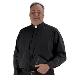 Roomey Toomey&trade; Big & Tall Tab Collar Long Sleeve Clergy Shirt