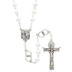 Silver Wedding Rosary - 2/pk