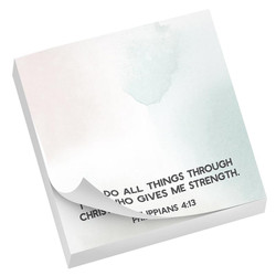 I Can Do All Things Through Christ Sticky Note Pad - 12/pk I Can Do All Things Through Christ Sticky Note Pad - 12/pk