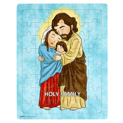 Mini Saints Holy Family 48-Piece Tray Puzzle - 8/pk