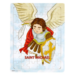 Mini Saints St. Michael 48-Piece Tray Puzzle - 8/pk
