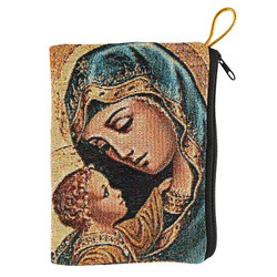Madonna and Child Tapestry Rosary Bag - 6/pk