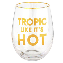 Stemless Wine Glass - Tropic Like Its Hot