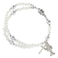 First Communion White Mini Pearl Bracelet