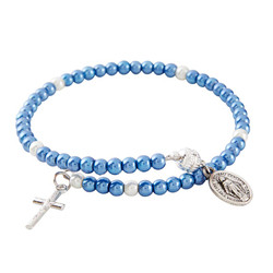 Avila Collection Sapphire Wrap-Style Rosary Bracelet