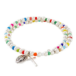 Avila Collection Multicolor Wrap-Style Rosary Bracelet