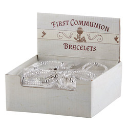First Communion Double-Strand Pearl Rosary Bracelet