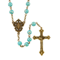Sistine Collection Aqua Rosary