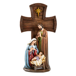 Holy Family Cross Figurine