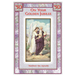 On Your Golden Jubilee - 50th Jubilee Anniversary Card w/ Removable Prayer Card