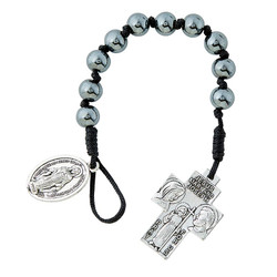 Miraculous/St. Christopher Cord Auto Rosary - 10/pk