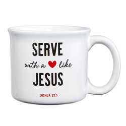 Serve with a Heart Like Jesus Mug with Gift Wrap - 4/pk
