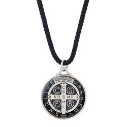 Black St. Benedict Medal Pendant - 10/pk