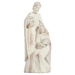Distressed Finished Holy Family Figurine