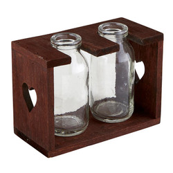 Mini Bottle Holder - 2 Glasses