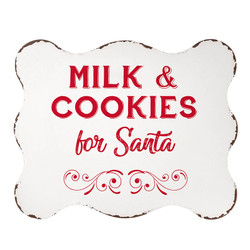 Metal Sign - Milk & Cookies