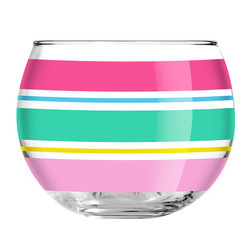 Roly Poly Glass - Birthday Stripe