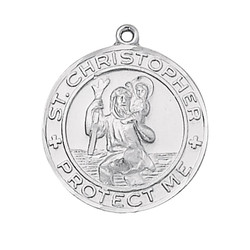 Sterling Silver Medal - Saint Christopher