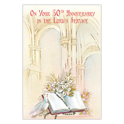 On Your 50th Anniversary in the Lord's Service Card